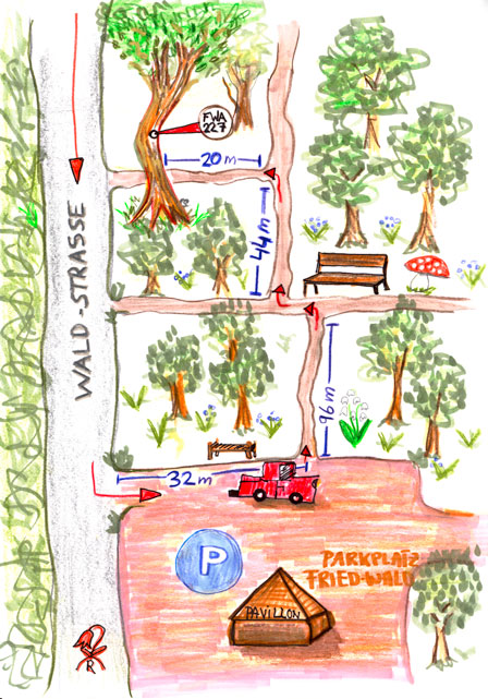Lageplan der Eiche Nr. 227